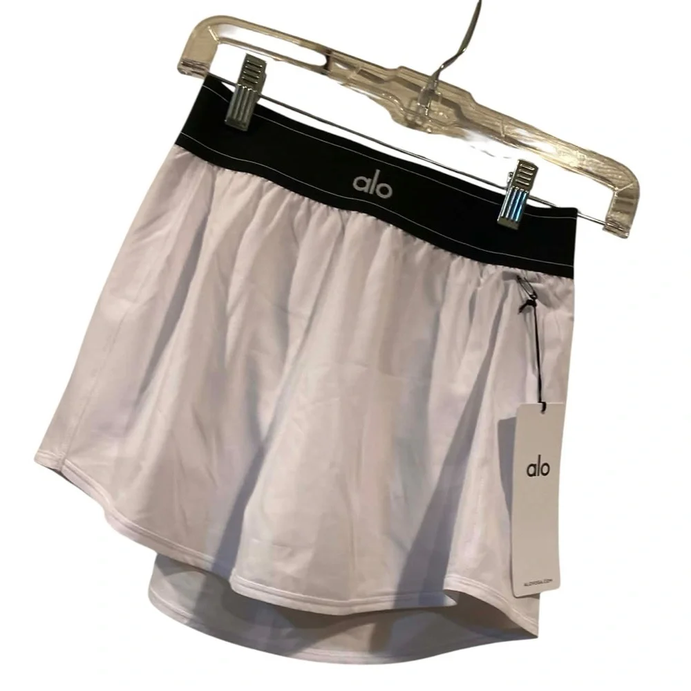 NWT Alo Yoga match point tennis skirt WHITE Size S